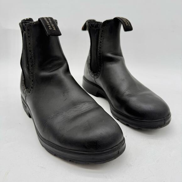 Blundstone Classic Black Leather Pull-On Chelsea Boots Women's Size 8.5 - Picture 3 of 8